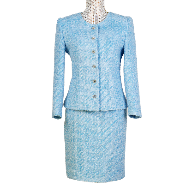 CBK Suit, New Chanel look Jakke - Light Blue