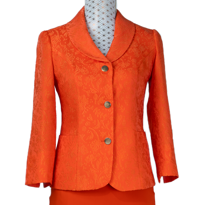 CBK-Anzug, Alipek-Jacke mit 3/4-Ärmeln – Orange