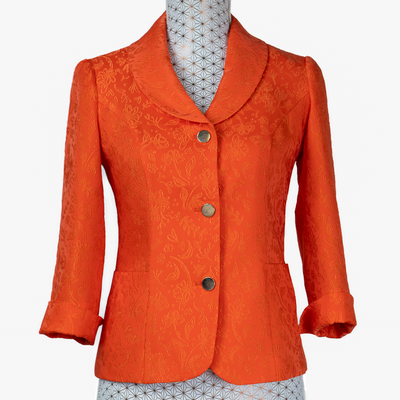 CBK-Anzug, Alipek-Jacke mit 3/4-Ärmeln – Orange