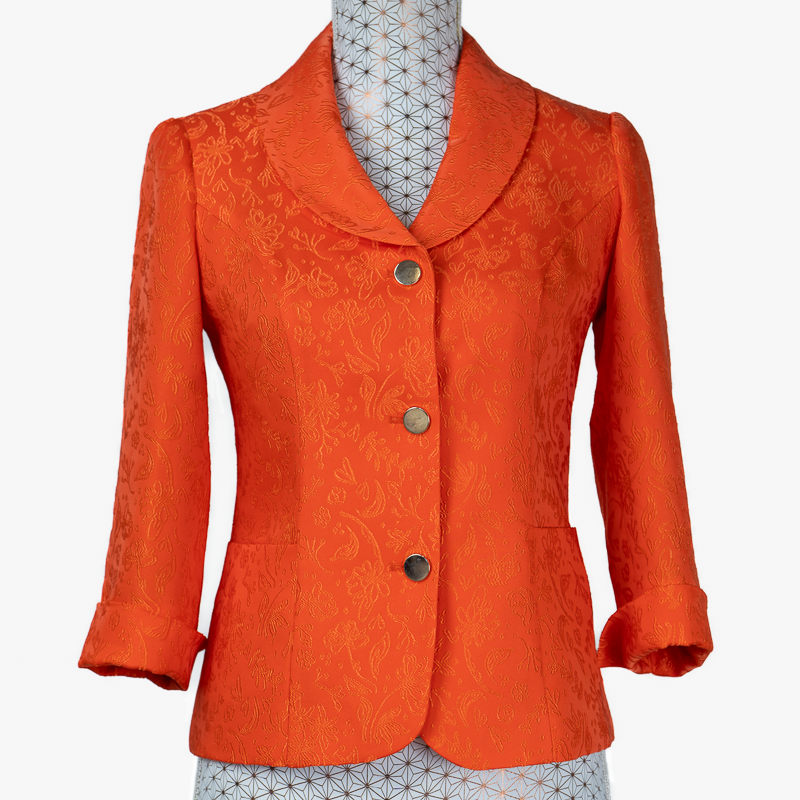 CBK-Anzug, Alipek-Jacke mit 3/4-Ärmeln – Orange