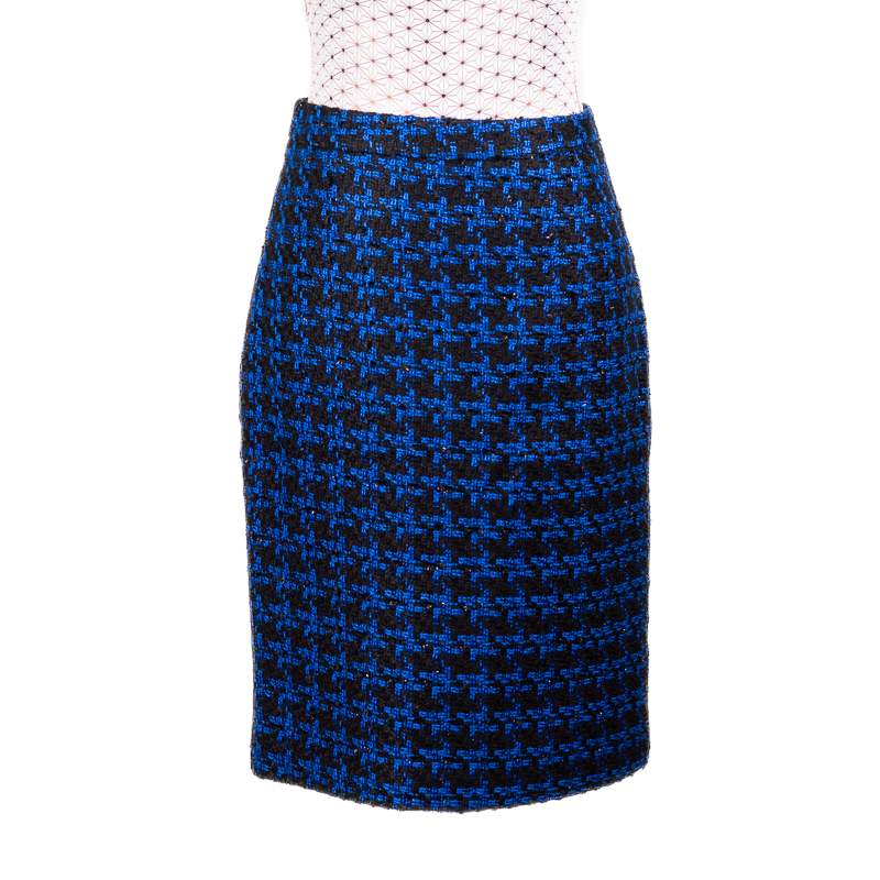 CBK Suit, Chanel Look Skirt - Blue Ekose Pattern