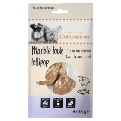 Companion marble look lollipop - lam & torsk 2x35g