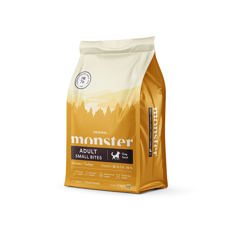 Monster Original Adult, Chicken & Turkey, SMALL bites 2 kg